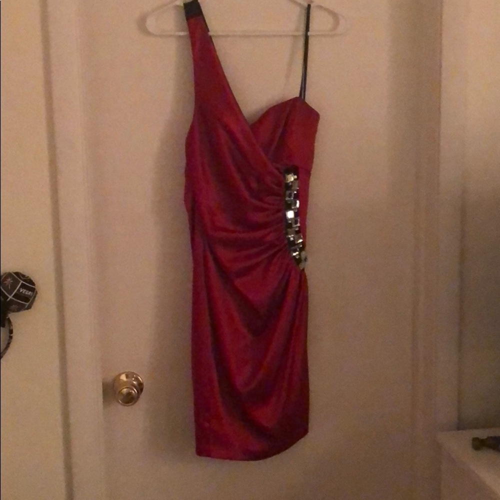 Red cocktail dress